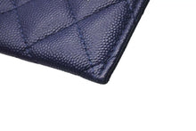 Load image into Gallery viewer, 極美品 CHANEL シャネル カードケース 名刺入れ ココマーク 24番台 キャビアスキン ネイビー シルバー金具 中古 4b000469