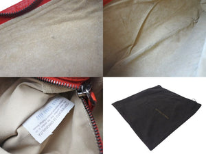BOTTEGA VENETA Intrecciato Hobo One Shoulder Bag 115653 Leather Red Good Condition Used 4b000470