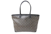 Load image into Gallery viewer, 新品同様 GOYARD ゴヤール アルトワMM トートバッグ ハンドバッグ コーティングキャンバス レザー ブラック 中古 4b000475