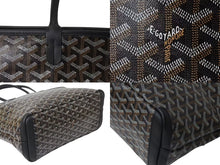 Load image into Gallery viewer, 新品同様 GOYARD ゴヤール アルトワMM トートバッグ ハンドバッグ コーティングキャンバス レザー ブラック 中古 4b000475