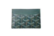画像をギャラリービューアに読み込む, 新品同様 GOYARD ゴヤール サンシュルピス カードケース グリーン STSULPPMLTY08CL08X ロゴ 小物 カーフスキン 中古 4b000477