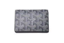 画像をギャラリービューアに読み込む, 極美品 GOYARD ゴヤール マルゼルブ カードケース ヘリンボーン柄 グレー ゴヤールディンキャンバス カーフスキン 中古 4b000486