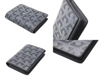 画像をギャラリービューアに読み込む, 極美品 GOYARD ゴヤール マルゼルブ カードケース ヘリンボーン柄 グレー ゴヤールディンキャンバス カーフスキン 中古 4b000486