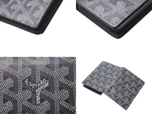 画像をギャラリービューアに読み込む, 極美品 GOYARD ゴヤール マルゼルブ カードケース ヘリンボーン柄 グレー ゴヤールディンキャンバス カーフスキン 中古 4b000486