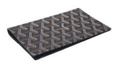 Load image into Gallery viewer, 新品未使用 GOYARD ゴヤール パスポートケース パスケース PVC レザー ブラック ヘリンボーン フランス製 中古 4b000488