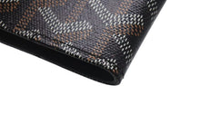 Load image into Gallery viewer, 新品未使用 GOYARD ゴヤール パスポートケース パスケース PVC レザー ブラック ヘリンボーン フランス製 中古 4b000488