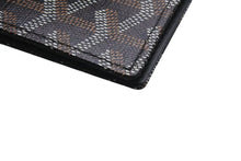 Load image into Gallery viewer, 新品未使用 GOYARD ゴヤール パスポートケース パスケース PVC レザー ブラック ヘリンボーン フランス製 中古 4b000488