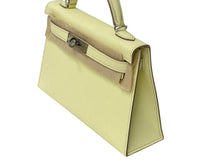 画像をギャラリービューアに読み込む, 新品未使用 HERMES エルメス ミニケリー 2WAY ハンドバッグ ジョーヌミルトン K刻印 ヴォ―エプソン ショルダー シルバー金具 中古 4b000493