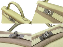 画像をギャラリービューアに読み込む, 新品未使用 HERMES エルメス ミニケリー 2WAY ハンドバッグ ジョーヌミルトン K刻印 ヴォ―エプソン ショルダー シルバー金具 中古 4b000493