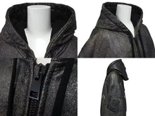 画像をギャラリービューアに読み込む, HOOD BY AIR フッドバイエアー レザーボンバージャケット ペレ HBA-128 ブラック ホワイト サイズM 美品 中古 4b000496