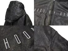 画像をギャラリービューアに読み込む, HOOD BY AIR フッドバイエアー レザーボンバージャケット ペレ HBA-128 ブラック ホワイト サイズM 美品 中古 4b000496