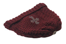 画像をギャラリービューアに読み込む, 極美品 CHROME HEARTS クロムハーツ CHクロスパッチ カシミヤ ビーニー ニット帽 レザー シルバー925 レッド ONE SIZE 中古 4b000503