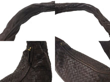 画像をギャラリービューアに読み込む, BOTTEGA VENETA ボッテガヴェネタ イントレチャート ホーボー ワンショルダーバッグ 115653 レザー ブラウン 美品 中古 4b000504