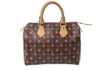 Load image into Gallery viewer, 極美品 LOUIS VUITTON ルイヴィトン モノグラムチェリー スピーディ25 ハンドバッグ M95009 村上隆 ブラウン 中古 4b000506