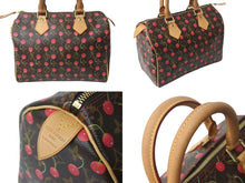 Load image into Gallery viewer, 極美品 LOUIS VUITTON ルイヴィトン モノグラムチェリー スピーディ25 ハンドバッグ M95009 村上隆 ブラウン 中古 4b000506