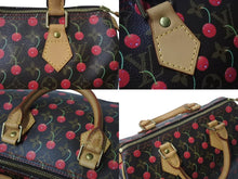 Load image into Gallery viewer, 極美品 LOUIS VUITTON ルイヴィトン モノグラムチェリー スピーディ25 ハンドバッグ M95009 村上隆 ブラウン 中古 4b000506