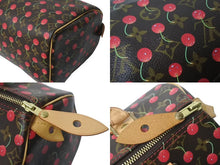 Load image into Gallery viewer, 極美品 LOUIS VUITTON ルイヴィトン モノグラムチェリー スピーディ25 ハンドバッグ M95009 村上隆 ブラウン 中古 4b000506