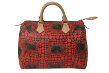 Load image into Gallery viewer, 新品同様 LOUIS VUITTON ルイヴィトン スピーディ30 草間彌生 コラボ 2012年 M40693 パンプキンドット レッド 中古 4b000509