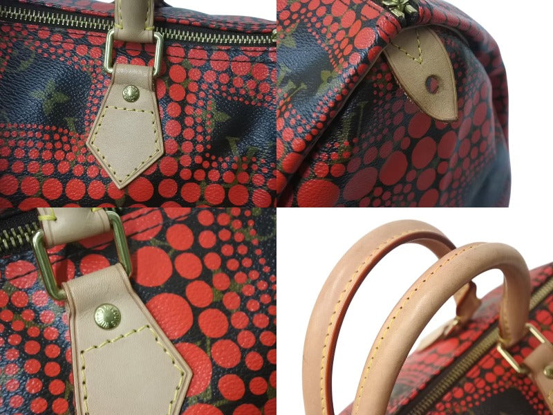 Like new LOUIS VUITTON Speedy 30 Yayoi Kusama Collaboration 2012 M40693 Pumpkin Dot Red Used 4b000509