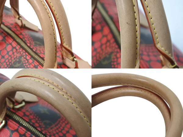 新品同様 LOUIS VUITTON ルイヴィトン スピーディ30 草間彌生 コラボ 2012年 M40693 パンプキンドット レッド 中古 4b000509
