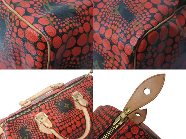 新品同様 LOUIS VUITTON ルイヴィトン スピーディ30 草間彌生 コラボ 2012年 M40693 パンプキンドット レッド 中古 4b000509