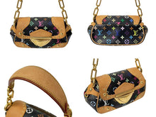 Load image into Gallery viewer, 極美品 LOUIS VUITTON ルイヴィトン マリリン ハンドバッグ M40128 モノグラム マルチカラー ブラック 村上隆 中古 4b000510