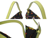 Load image into Gallery viewer, FENDI フェンディ ビーズ刺繍 マンマバケット ワンショルダーバッグ 26424 ブラック マルチカラー グリーン シルバー金具 ロゴ 美品 中古 4b000513