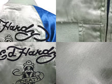 画像をギャラリービューアに読み込む, EdHardy エドハーディー ジャケット リバーシブルスカジャン ジャケット ネイビー グリーン レーヨン サイズM 美品 中古 4b000515