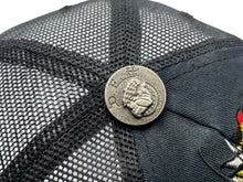 Load image into Gallery viewer, Ed Hardy エド ハーディー 刺繍メッシュキャップ 帽子 タイガー 虎 コットン ポリエステル ブラック イエロー 美品 中古 4b000517