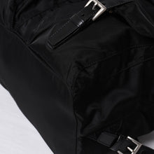 画像をギャラリービューアに読み込む, 極美品 PRADA プラダ 三角ロゴ リュックサック 1BZ811 ブラック ナイロン レザー シルバー金具 中古 4a000052