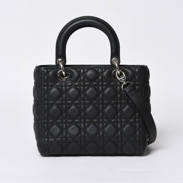 Very good condition Christian Dior Lady Dior Cannage Medium 2WAY M0565PWRT_M900 Black Used 4a000050