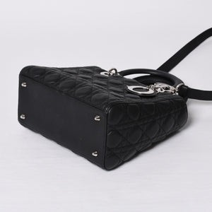 Very good condition Christian Dior Lady Dior Cannage Medium 2WAY M0565PWRT_M900 Black Used 4a000050