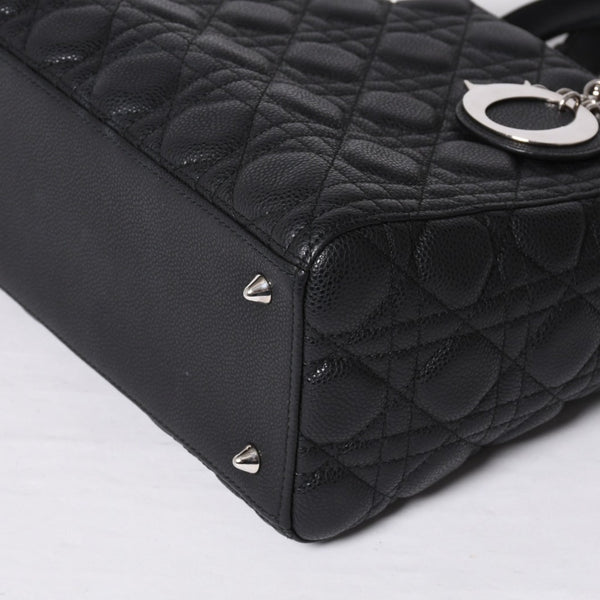 Very good condition Christian Dior Lady Dior Cannage Medium 2WAY M0565PWRT_M900 Black Used 4a000050