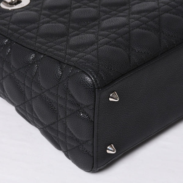 Very good condition Christian Dior Lady Dior Cannage Medium 2WAY M0565PWRT_M900 Black Used 4a000050