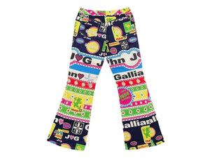 JOHN GALLIANO Pants Flare Moto Pants SS Paris Womens Multicolor Size 40 2P12047774 Good Condition Used 4b000520
