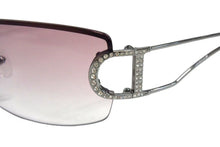 画像をギャラリービューアに読み込む, Christian Dior クリスチャンディオール リムレス サングラス kj1lk サイズ61□14-127 シルバー パープル 美品 中古 4b000528