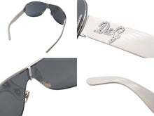 画像をギャラリービューアに読み込む, DOLCE&amp;GABBANA ドルチェアンドガッバーナ サングラス 6022-B サイズ062/87 125 ティアドロップ ラインストーン ホワイト 美品 中古 4b000529