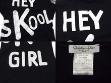 Load image into Gallery viewer, Christian Dior クリスチャンディオール 半袖VネックＴシャツ 4A16155957 ブラックホワイト コットン 良品 中古 4b000534