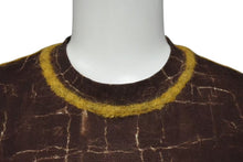 画像をギャラリービューアに読み込む, JEAN PAUL GAULTIER CLASSIQUE ジャンポールゴルチエ パワーネット シアートップス 12星座プリント柄 サイズ48 ブラウン 美品 中古 4b000538