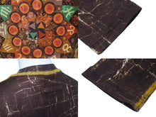 画像をギャラリービューアに読み込む, JEAN PAUL GAULTIER CLASSIQUE ジャンポールゴルチエ パワーネット シアートップス 12星座プリント柄 サイズ48 ブラウン 美品 中古 4b000538