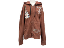 Load image into Gallery viewer, Ed Hardy エドハーディー グラフィックデザイン パーカージップアップ Y2K ブラウン サイズL 美品 4b000544