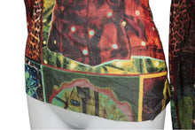 画像をギャラリービューアに読み込む, JEAN PAUL GAULTIER FEMME ジャンポールゴルチェ ファム パワーネット 長袖トップス シアー サイズ40 レッド 美品 中古 4b000547