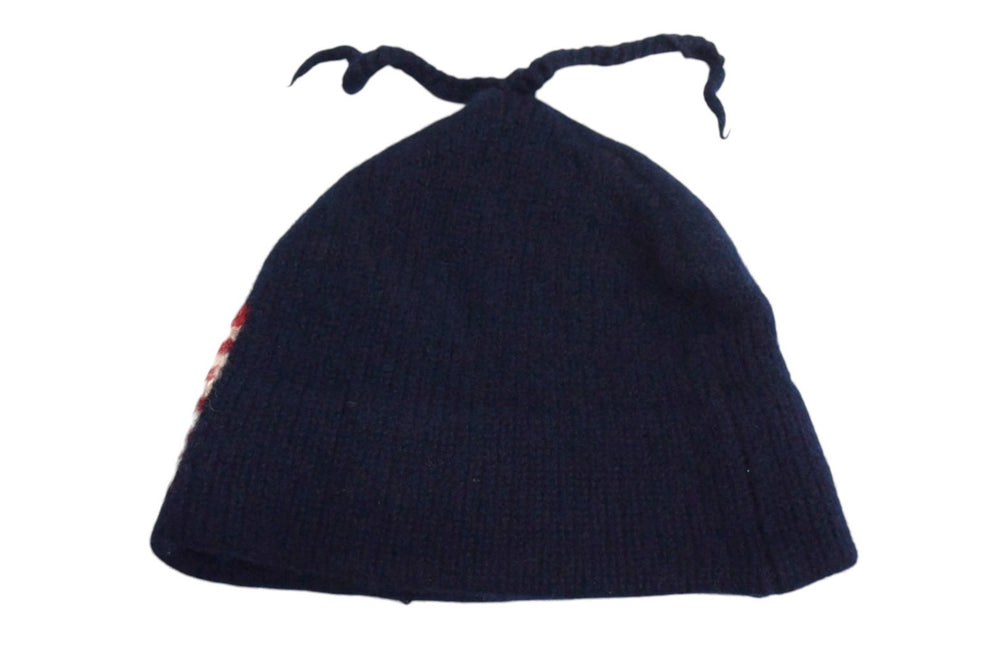 Very Good Condition POLO RALPH LAUREN SPORT Polo Ralph Lauren Sports Knit Hat American Flag Wool Acrylic Navy ONESIZE Used 4b000552