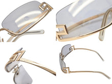Load image into Gallery viewer, VERSACE ヴェルサーチ アンダーリム グレカ サングラス N50 N30/218 サイズ68□12 125 ゴールド グレー 良品 中古 4b000554