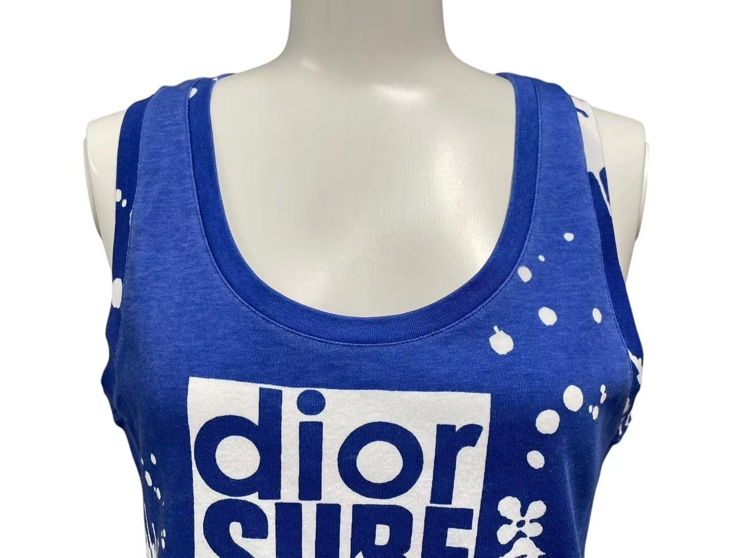 Christian Dior ガリアーノ期 J'ADORE ブルー タンクトップ Christian Dior ガリアーノ期 J'ADORE ブルー タンクトップ Christian