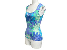 Load image into Gallery viewer, 新品同様 EMILIO PUCCI エミリオプッチ ノースリーブ カットソー モンステラ 71RR01 ブルー グリーン サイズXS 中古 4b000560