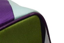 Load image into Gallery viewer, EMILIO PUCCI エミリオプッチ ミニハンドバッグ 2004年 秋冬 ナイロン レザー パープル マルチカラー シルバー金具 美品 中古 4b000565