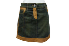 Load image into Gallery viewer, CHRISTIAN DIOR クリスチャンディオール デニムスカート 6E12033020 ブルー ブラウン サイズ34 美品 中古 4b000566