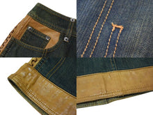 Load image into Gallery viewer, CHRISTIAN DIOR クリスチャンディオール デニムスカート 6E12033020 ブルー ブラウン サイズ34 美品 中古 4b000566