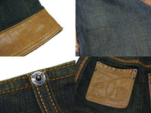 Load image into Gallery viewer, CHRISTIAN DIOR クリスチャンディオール デニムスカート 6E12033020 ブルー ブラウン サイズ34 美品 中古 4b000566